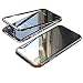 Produktbild LeeACC Magnetische Hülle für iPhone XS Max,[Magnetic Adsorption] Meatll Bumper&Panzerglas Rückseite Cover,Durchsichtige Glas Phone Case Schutzhülle für iPhone XS Max-Schwarz