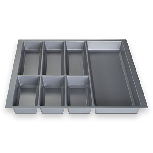 ORGA-BOX® IV UNIVERSAL zuschneidbarer Besteckeinsatz Besteckkasten silbergrau für 60er Schublade (473,5 x 526 mm) - 2