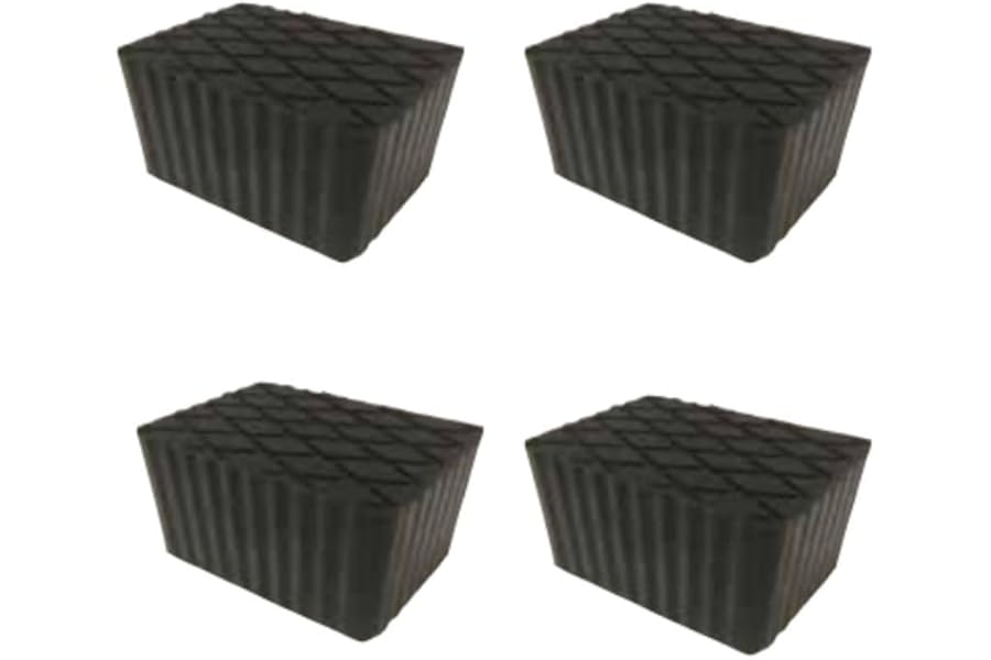 4 pcs Ramp Jacking Rubber Blocks Universal Scissor Car Lift Pads 160x120x80mm