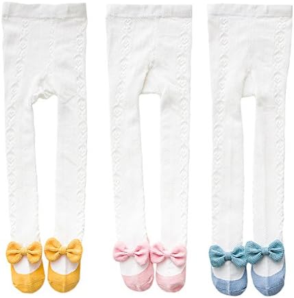 XPX Garment 3 Pack Mesh Bowknot Baby Girls Rich Cotton Tights Newborn Girls Leggings 0-3Y