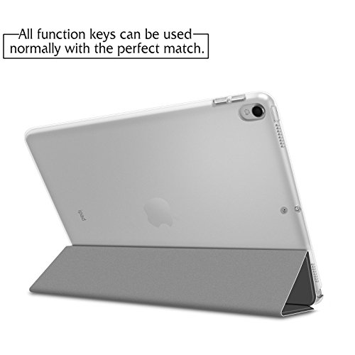 iPad Pro 10,5 Hülle, Infiland Ultra Smart Slim Lightweight Schutzhülle Cover für Apple Neu iPad Pro 10,5″ Display 2017(mit Auto Schlaf / Wach Funktion)(Weltraum Grau) - 3