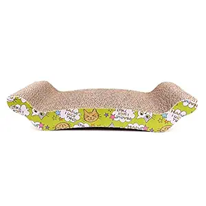 Emily Pets Cat Scratcher Cardboard Scratching Pad Recyclable Corrugated Scratch Toy with Flat Shape Cat Scratch Lounge for Furniture Protection Scratch Board for Sweet Cats