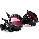 Glasses Gafas de Sol WELDING CYBER GOGGLES GOTH STEAMPUNK COSPLAY GOTH ANTIQUE VICTORIAN WITH SPIKES MFAZ Morefaz Ltd (Black Spikes)