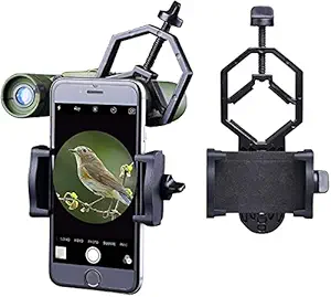 Lucario Universal Cell Phone Adapter Mount - Compatible Binocular Monocular Spotting Scope Telescope Microscope-Fits Almost All Smartphone on The Market -Record The Nature The World