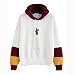 Produktbild Hirolan Mode Damen Lange Hülse Kaktus Drucken Kapuzenpullover Sweatshirt Mit Kapuze Zur Seite fahren Tops Bluse Baumwolle Mischung (Wein, L)