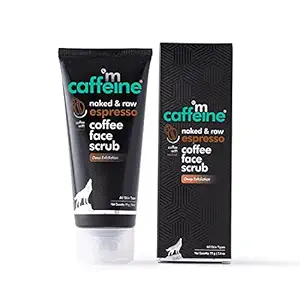 mCaffeine Espresso Face Scrub (75gm) for Deep Exfoliation | Removes Blackheads & Whiteheads and Polishes Skin | With Coffee, Walnut & Pro-Vitamin B5 | Scrub for Men and Women