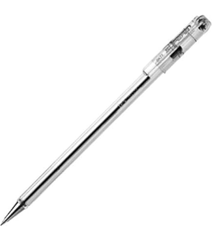 Pentel Schitterende balpen Fijn 0.7mm Tip 0.25mm Lijn Zwart Ref BK77-A [Pack 12