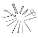 BestFire 12 in 1 High Quality Stainless Steel Manicure Pedicure Ear Pick Nail-Clippers Set ,Finger Toe Nail Cutter Personal Manicure Nail Scissors Set Nail Clipper Ear pick Grooming Pedicure Kits