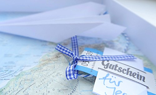 Geldgeschenk Verpackung „Reise Gutschein Flugzeug“ für Geburtstag Hochzeit, Geld schenken - 2