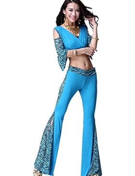 Danza del ventre Costume Set Farfalla Yarn Top+Exotic Wide Leg Pantaloni