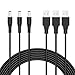 Produktbild aceyoon DC 12V 9V 5V Netzteil 2M DC-Hohlstecker 5.5 x 2.1mm auf 3 Stück USB Stecker Kabel Barrel Adapterkabel Direct Current Stromkabel Netzkabel für Mini-Lautsprecher Hub LED Lamp Notebook MEHRWEG