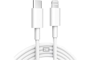 EvoMart Câble Pour iPhone de 2 mètres USB C Charge Rapide [Certifié MFi] Chargeur pour iPhone 14/14 Pro/13/13 Pro/12/12Pro/SE/11/11Pro Max/XS Max/X/XR/8/7,iPad,AirPods