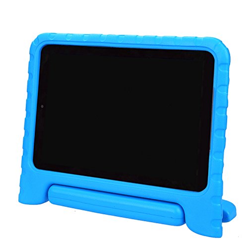 NEWSTYLE Fire 7 2015 Kindergerechte Hülle EVA Case Fallschutz mit umwandelbarer Handgriff Superleichte Stoßfeste Schutzhülle Tasche Cover für Amazon Fire 7 Zoll Tablet (5. Generation - 2015 Modell) - Blau