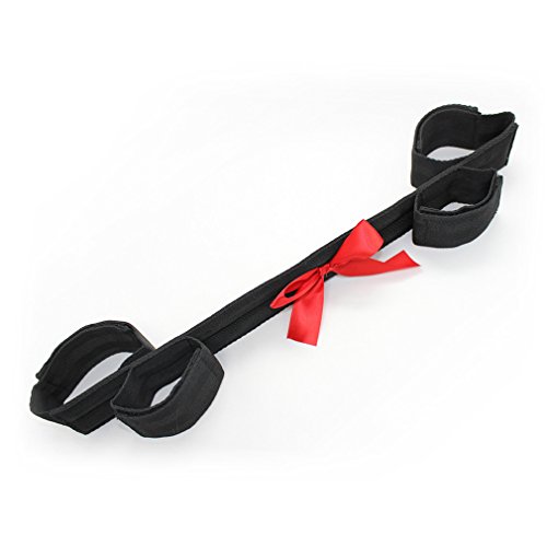Wiftly Damen und Herren Bondage-Set Handschellen + Fußfesseln Mit roten Schleife Für Bondage SM Nylon Adult Sex-Spielzeug Fesseln Erwachsene-Bandage - 2