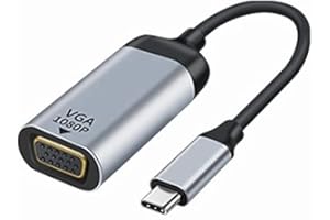 xiwai Adaptador de monitor de cable USB-C tipo C a VGA 1080p 60Hz para tablet, teléfono y portátil
