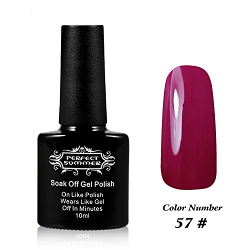 Perfect Summer UV Led Gel Nail Polish Color 10ml Soak Off Gel Manicure product Cherry Red
