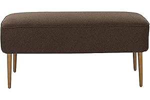 SAFAVIEH Upholstered Ottoman, in Brown, 100 X 50 X 45