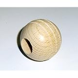 2 Zierkugeln Holzkugel Typ 1, D 45mm mit gedrechselter Kontur mit durchgehender Bohrung, verschiedene Durchmesser wählbar.