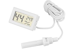 PSSOPP LCD Digital Termómetro Higrómetro Temperatura Humedad Pantalla Termómetro Higrómetro con sonda externa para incubadoras, criadoras, tanque de reptiles para sala de puros