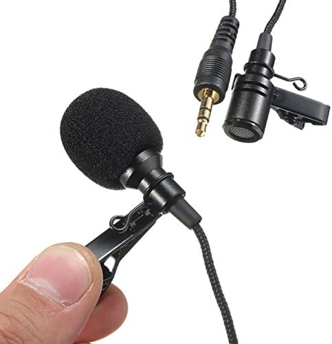 HEX Clip on Microphone Micro 3.5mm Lavalier Lapel Omnidirectional Condenser Microphone for iPhone &amp; Android Smartphones or any other mobile device
