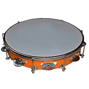 Sai Musical Khanjari Tambourine Hand Percussion Musical Instrument, 10 inch