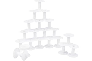 PH PandaHall Confezione da 20 Bobine Vuote Piccole Bobine di Plastica Bianche Bobine per Tessitura Bobine Artigianali per Filo da Ricamo, Filato, Nastro, Artigianato e Cucito