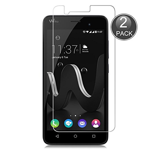 E-Hamii [2-Pack] wiko Jerry Displayschutzfolie, 0,26 mm HD Anti-Kratz- und Anti-Fingerabdruck Schutzfolie, 9H gehärtetes Glas Schutzabdeckung, Besserer Schutz (Hinweis: Nicht Volldeckung)