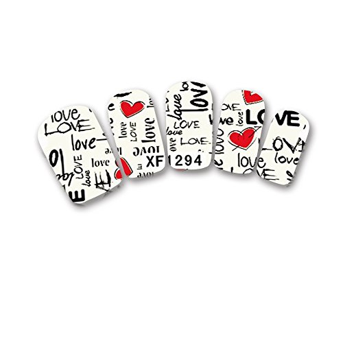 Full Nail Wraps Foils Stickers Art Decals Glitter Foil Transfers 3D French Lace