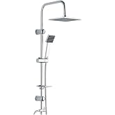 Premium Sprinkler Shower Set, Robot Top Shower Head, White (Chrome Tehran)
