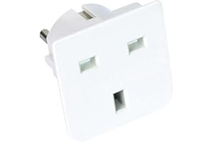 GEFOM 25371 ADAPTATEUR DE VOYAGE UK 13A_France, Blanc (lot de 1)