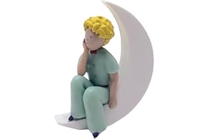 Plastoy- Americano Figura Il Piccolo Principe Seduto sulla Luna 7Cm, Tinta Unita, Multicolore, PLA61055