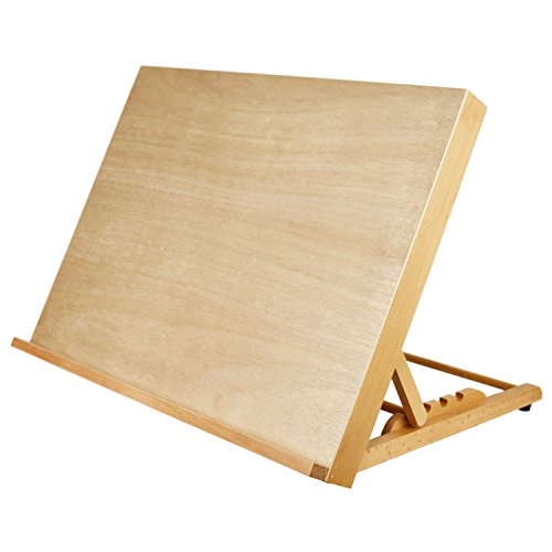 U.S. Art Supply Large 18-1/2" Wide x 14-1/8" (A3) Tall Artist Adjustable Wood Drawing Board