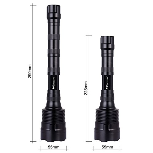 wolfteeth XM095 3 T6 LED Taschenlampe 2700 lm Taschenlampe Licht Leuchtweite 200 m für Wandern Camping - 4