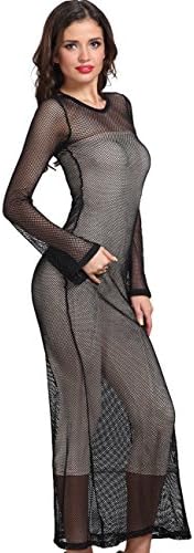 Adyce Bandage-Dress-Black for Women Long Sleeved Bodysuit Lingerie Jumpsuit Off Shoulder Nightwear Size L UK 12/14