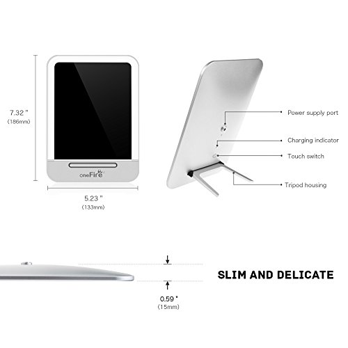 Make-up-Spiegel Yarrashop LED Beleuchtung Dimmbar durch Touch-Schalter + Ultra-High Definition Falterbar Standspiegel Profi Kosmetikspiegel Schminkspiegel Tischspiegel Batteriebetrieben - 5