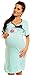 Zeta Ville Womens Maternity Nursing Nightdress Breastfeeding Nightie Gown - 392c (Mint, 10)