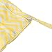 2-Zip Baby Cloth Diaper Bag Wave Pattern Yellow and White