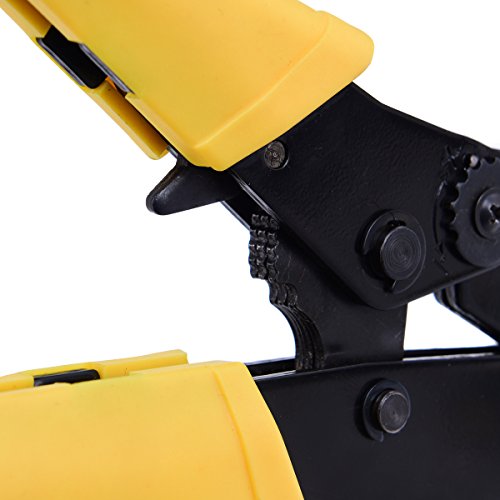 Costway Crimpzange Set Kabelschuhzange Presszange 5 Einsätzen Schraubenzieher mit Tasche - 9