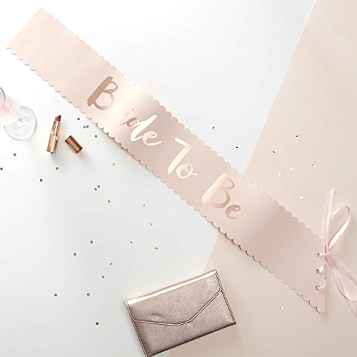 Ginger Ray Rosa & Rose Gold Classy Designer Schärpe Bride To Be ? Team Braut - 3