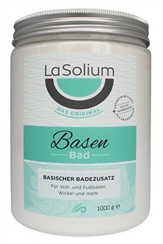 Basenbad von LaSolium – 1000 g – Basischer Badezusatz mit weißer Mineralerde. Dermatologisch getestet – Badesalz für basische Lebensweise – Basenpulver mit hochwertiger Tonerde aus Frankreich.