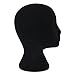 JaneDream Vivid Styrofoam Foam Mannequin Manikin Head Model Wigs Cap Display Stand Black (Female)