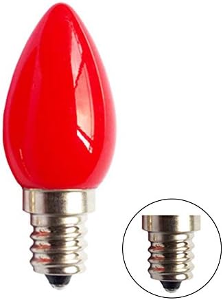 ZAK168 2Pcs Fireglow Candle 240V 0.5W E14/E12 LED Red Candle Light Bulb- Saving Energy Candle Light Bulb(E12,E12)