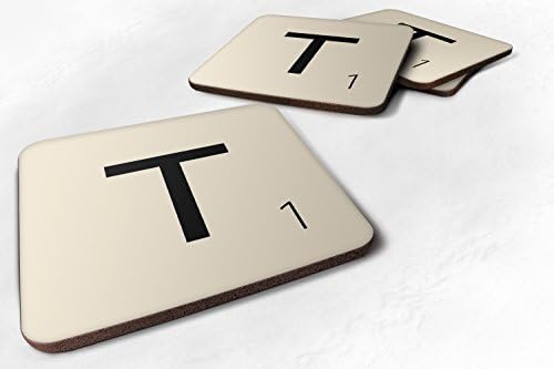 Letter "T" Scrabble Inspired Tile Letter Novelty Game Fun Gift Tea Coffee Cup Mug Coaster - iCaseCreative