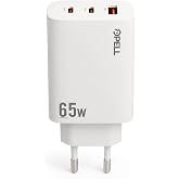 Pell 65W PD Ultra Hızlı Şarj Başlığı, 2x USB-C + USB-A, Akıllı G&uuml;&ccedil; Y&ouml;netimi, Laptop ve Telefon ile Uyumlu