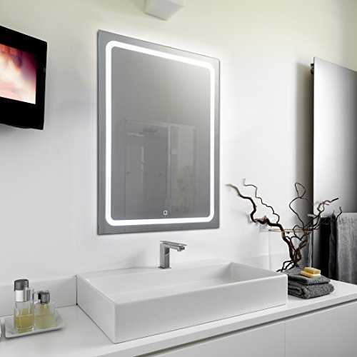 Badspiegel mit LED Beleuchtung / Touch Sensor, 60x80cm