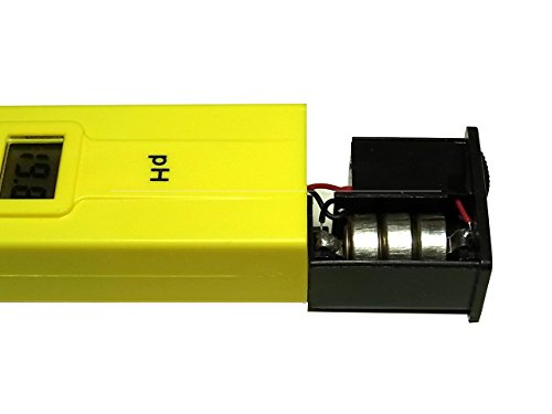 Digital pH Meter Messgerät Bontec Pocket pH Wert Wasser Messgerät Messer Tester Meter Prüfer 0-14 für Aquarium Schwimmbad Haushalt Labor, Gelb - 2
