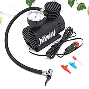 Falak Air Compressor for Car and Bike 12V 300 Psi Tyre Inflator Air Pump for Motorbike, Cars, Bicycle, for Football, Cycle Pumps for Bicycle, Car Air Pump for Tubeless