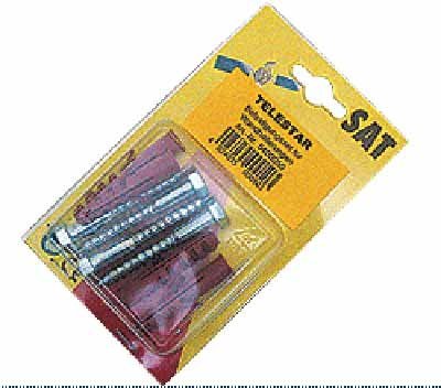 Preisvergleich Produktbild Telestar Befestigungsset für Wandhalterungen (4 Schlüsselschrauben, U-Scheiben, Dübel)