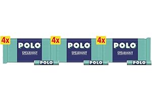 GENERIC Spearmint Polos Mint Tube Multipack – 3 Packs of 4 Tubes (12 Tubes Total) | Refreshing Sugar-Free Mints