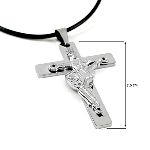 Inconnu Ciondolo Croce Johnny Hallyday 7,5 cm con corda, in splendida Riproduzione